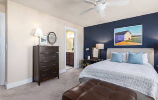 bedroom interior painting project- different paint sheen
