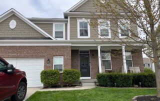 fresh paint on exterior of suburban home