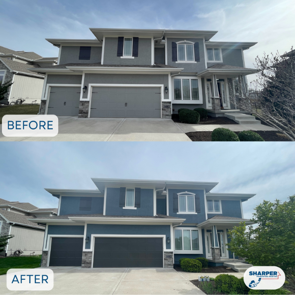 residential exterior painting in Leawood