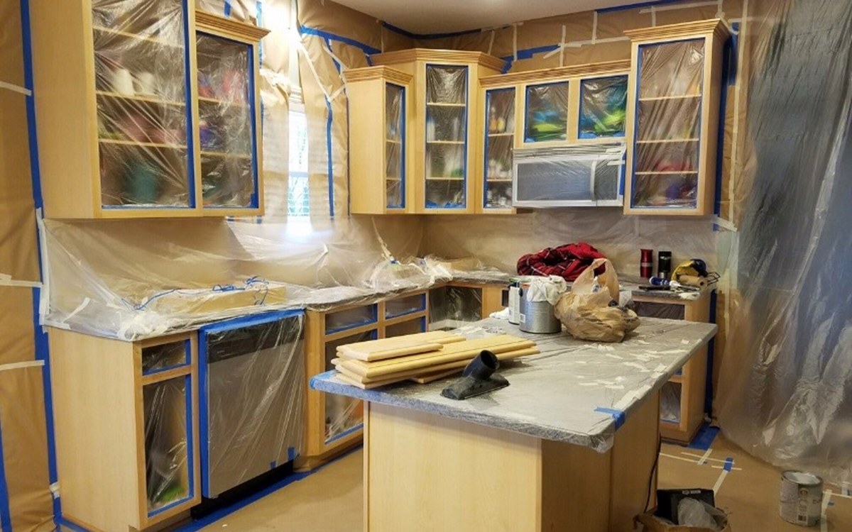 cabinets before painting