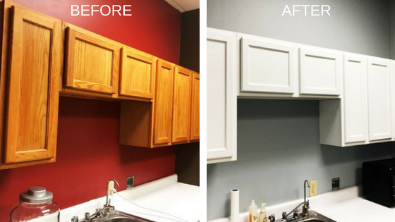 Cabinet Painting Upgrade For Local Doctor S Office White Paint On