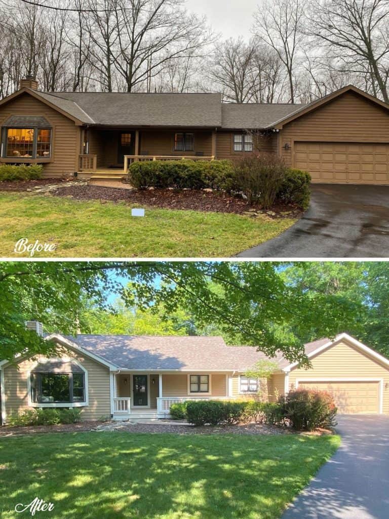 Brown Stained Cedar Transformation in Nashville, TN