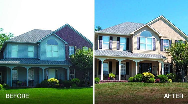 Brick Painting Overland Park Before After