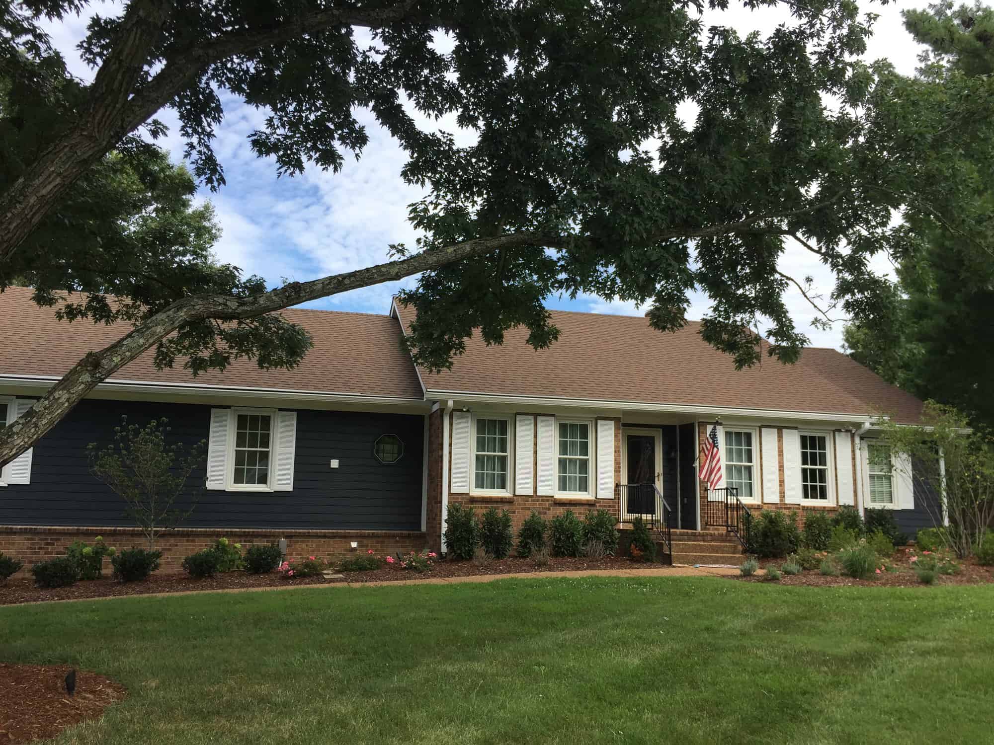 Dark Blue Exterior House Paint After